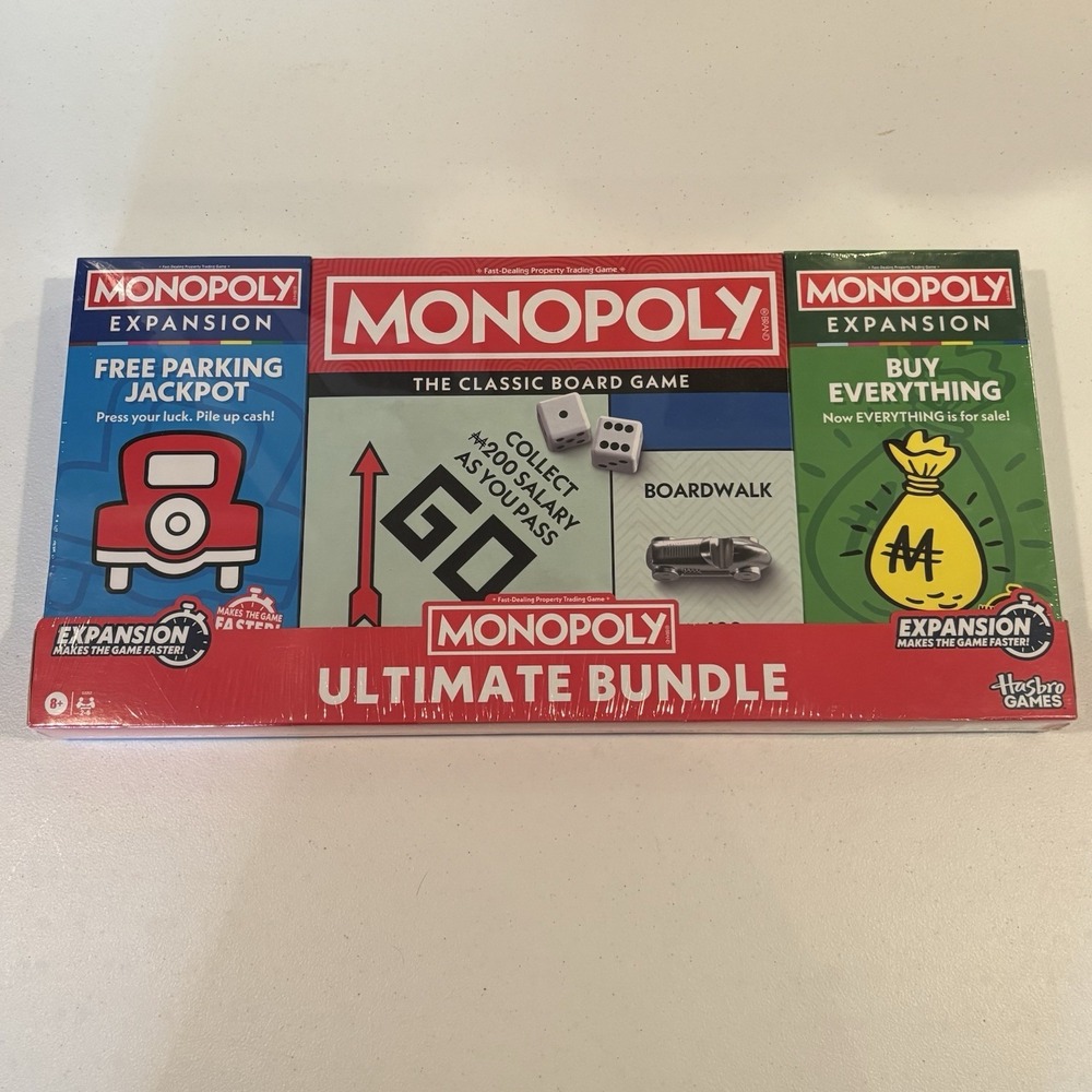 MONOPOLY Ultimate Bundle Classic Board Game Ages 8+ 2025 Edition 2-6 Players NEW
